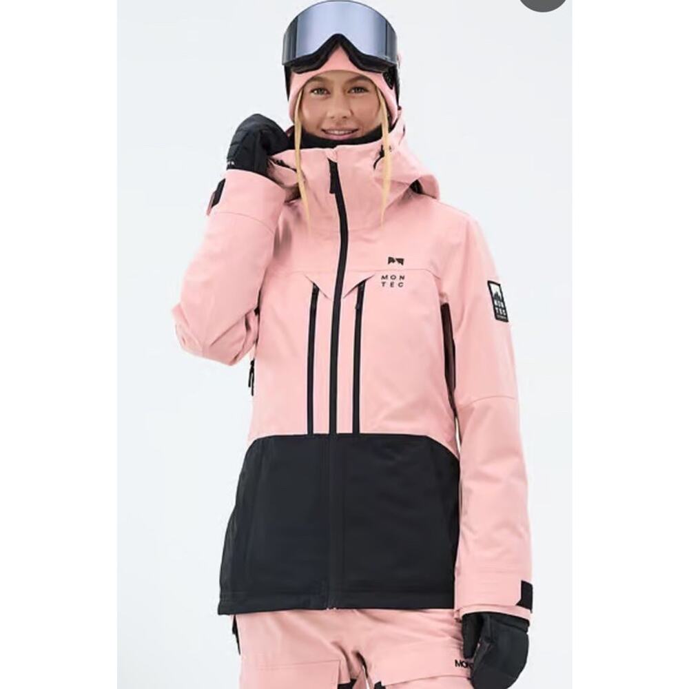 Montec Women's Moss Snowboard Ski Jacket Soft Pink/Black Sz L NWT $249